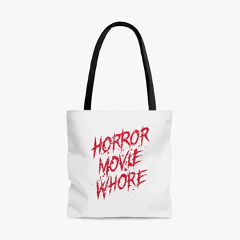 Mens Horror Movie Whore Bag,   Funny Sarcastic Scary Movie Lovers Graphic AOP Tote Bag