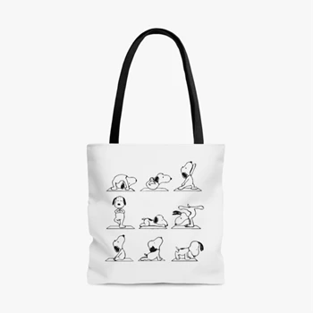 Yoga Bag, Funny Yoga Dog Tole Bag, Cute Dog Handbag, Meditation Bag, Namaste Tole Bag, Funny Namaste Handbag, Dog Lovers Bag,  Dog Gift AOP Tote Bag