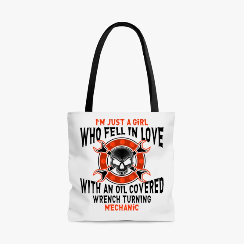 Machenic girl,Just a Girl Who Fell in Love, Fell in Love with Mechanic, Nice gift for machanic's wife or girlfriend- - AOP Tote Bag