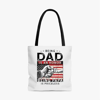 Fathers Day Design For Dad, An Honor Being Papa Is Priceless Graphic Design Gift Bags