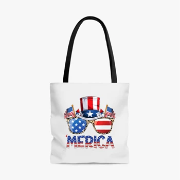 Patriotic Independence Day Bag, 4th of July Gift Tole Bag, Independence  Gift Handbag, 4th of July Bag, All American Mama Mini Design Tole Bag, Freedom Design AOP Tote Bag