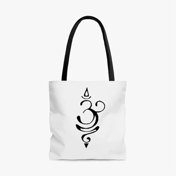 Om Bag, Breath Tole Bag, Sanskrit Handbag, Zen Bag, Yoga Tole Bag, Breath Handbag,  Yogi Gift AOP Tote Bag