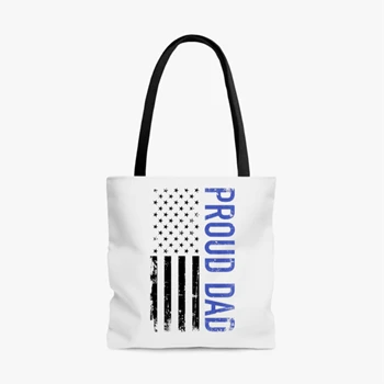 Proud dad design, US american flag father's day graphic Bags