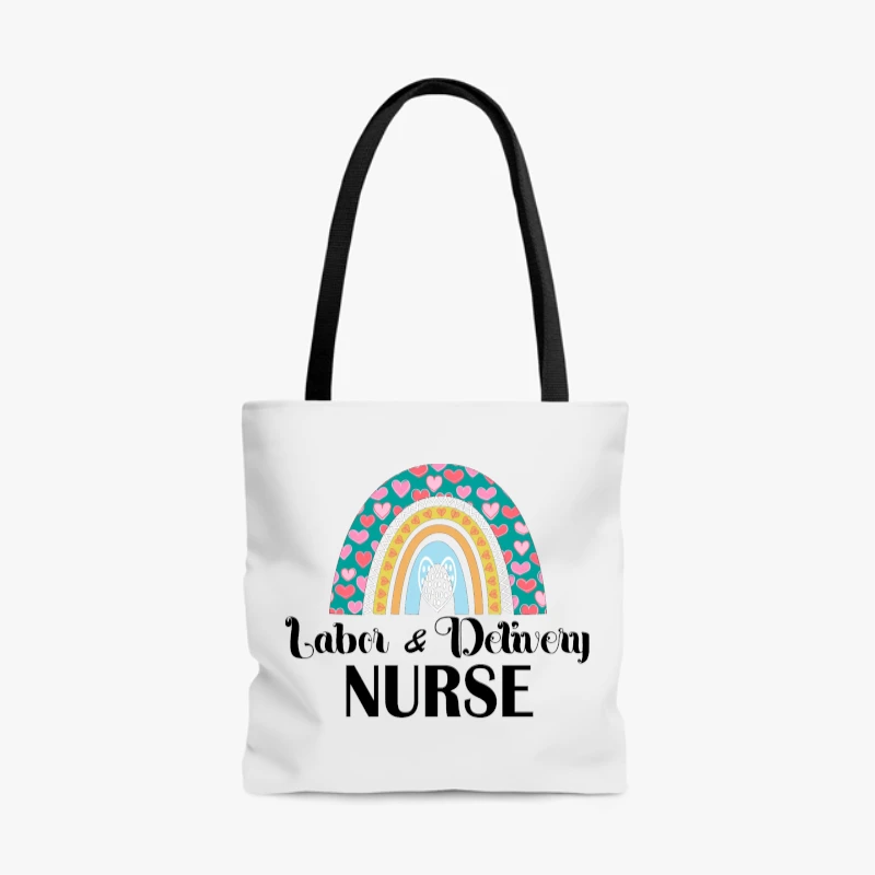 Labor and Delivery Nurse Clipart, L&D Nurse Design, Delivery Nurse Lifeline Graphic, Nurses Superhero Gift, Heartbeat Delivery Nurse- - AOP Tote Bag