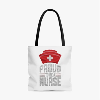 Proud To Be A Nurse Clipart Bag, Nursing Pride Graphic Tole Bag,  Nurse Design AOP Tote Bag