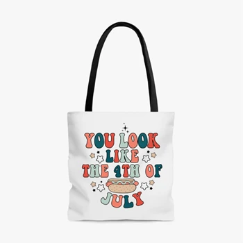 You Look Like the 4th of July Clipart, Funny Fourth of July Graphic, 4th July Hot Dog, Independence Day Design Bags