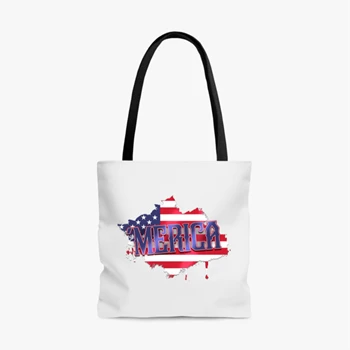 Fourth of July Bag, 4th of July Tole Bag, Patriotic Handbag, America Bag, Independence Day Tole Bag, Memorial Day Handbag,  American Flag AOP Tote Bag