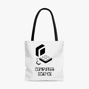 Computer Science Old School PC Bag, Coder Funny clipart Tole Bag,  Computer clipart AOP Tote Bag