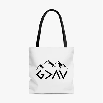 God Is Greater Bag, Christian Tole Bag, God For Women Handbag, God For Men Bag,  God Is Greater Than The Highs And Lows AOP Tote Bag