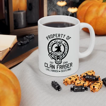 Property of Clan Foster Swea Coffee Cup, Lallybroch Scotland Swetie Ceramic Cup, Outlander Book Series Cup, Jamie Fraser Sweat Coffee Cup,  Outlander Tv Series Swetie Ceramic Coffee Cup, 11oz