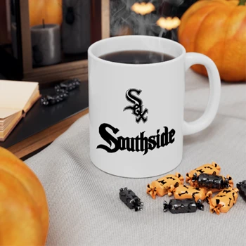 Chicago White Sox Southside Sox Coffee Cup,   Southside Sox Support design Ceramic Coffee Cup, 11oz