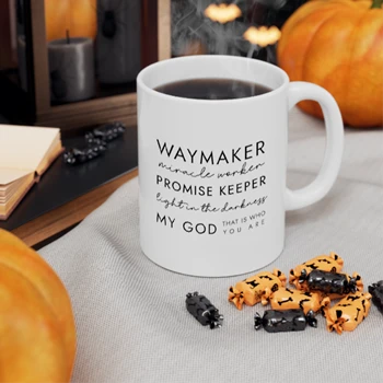 Christian Coffee Cup, Waymaker Ceramic Cup, Religious Gifts Cup, Religious  for Women Coffee Cup, Faith Ceramic Cup,  Bible Verse Ceramic Coffee Cup, 11oz