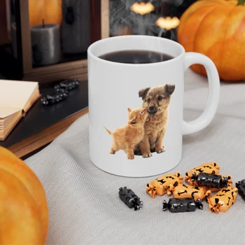 Cat Dog print, Customized With Take your pets photo, Personalized Dog photo, Personalized Cat Photo Cups