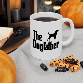 The Dogfather Coffee Cup, Funny Animal Lover Dog Ceramic Cup,  Lover Gift Design. Pet clipart Ceramic Coffee Cup, 11oz