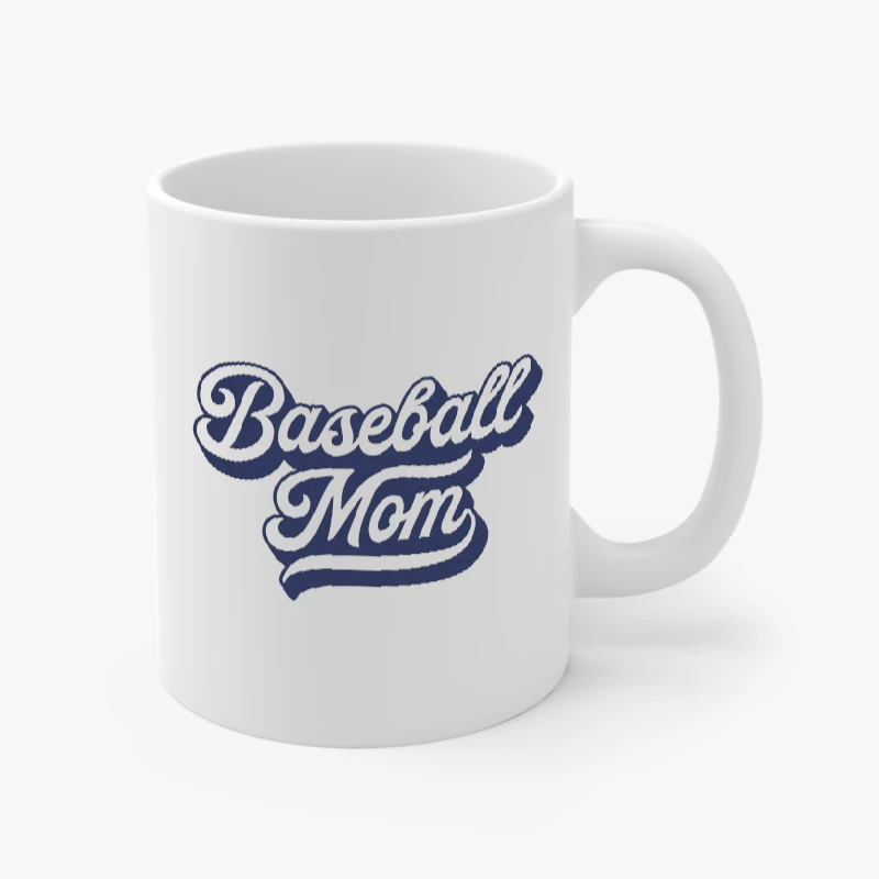 Baseball Mom,Silhouette Baseball mom design, Baseball mama design, My mom love baseball design- - Ceramic Coffee Cup, 11oz
