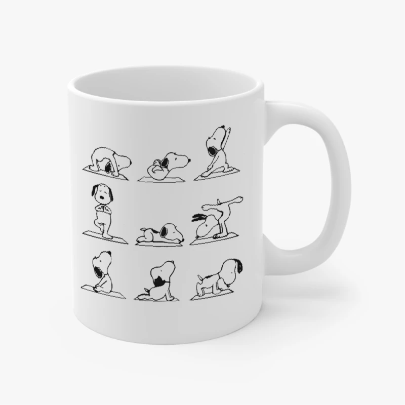 Yoga, Funny Yoga Dog, Cute Dog, Meditation, Namaste, Funny Namaste, Dog Lovers, Dog Gift- - Ceramic Coffee Cup, 11oz