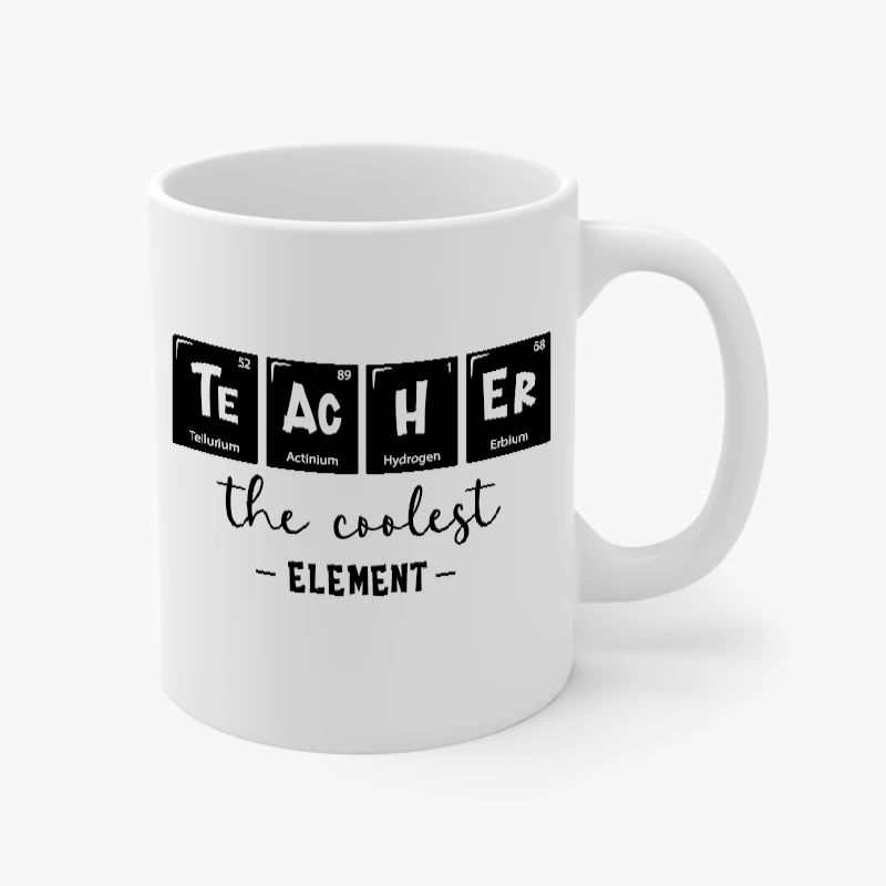 Funny teacher clipart, teacher life cut file for cricut, school design, back to school graphic, chemistry teacher gift- - Ceramic Coffee Cup, 11oz