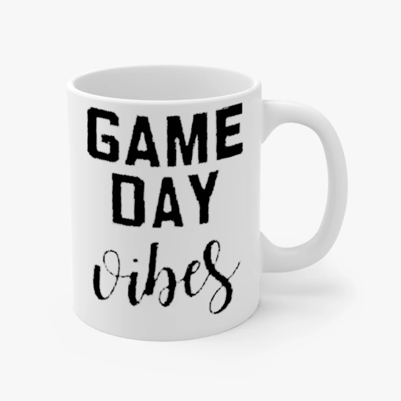 Game Day Vibes, Football Mom, Baseball Mom, Cute Sunday Football, Sports Design, Sundays are for football- - Ceramic Coffee Cup, 11oz