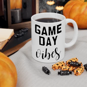 Game Day Vibes Coffee Cup, Football Mom Ceramic Cup, Baseball Mom Cup, Cute Sunday Football Coffee Cup, Sports Design Ceramic Cup,  Sundays are for football Ceramic Coffee Cup, 11oz