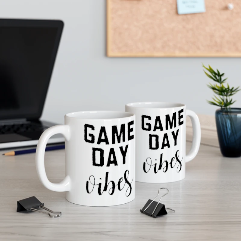 Game Day Vibes, Football Mom, Baseball Mom, Cute Sunday Football, Sports Design, Sundays are for football- - Ceramic Coffee Cup, 11oz