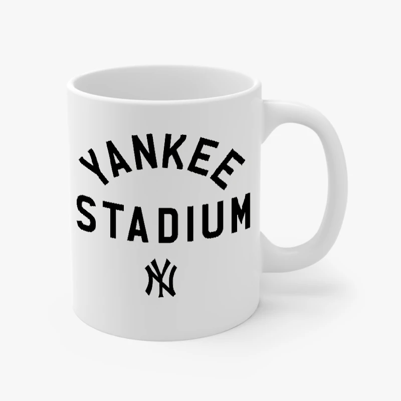 NY Yankees Stadium Design, New York Yankee Graphic- - Ceramic Coffee Cup, 11oz