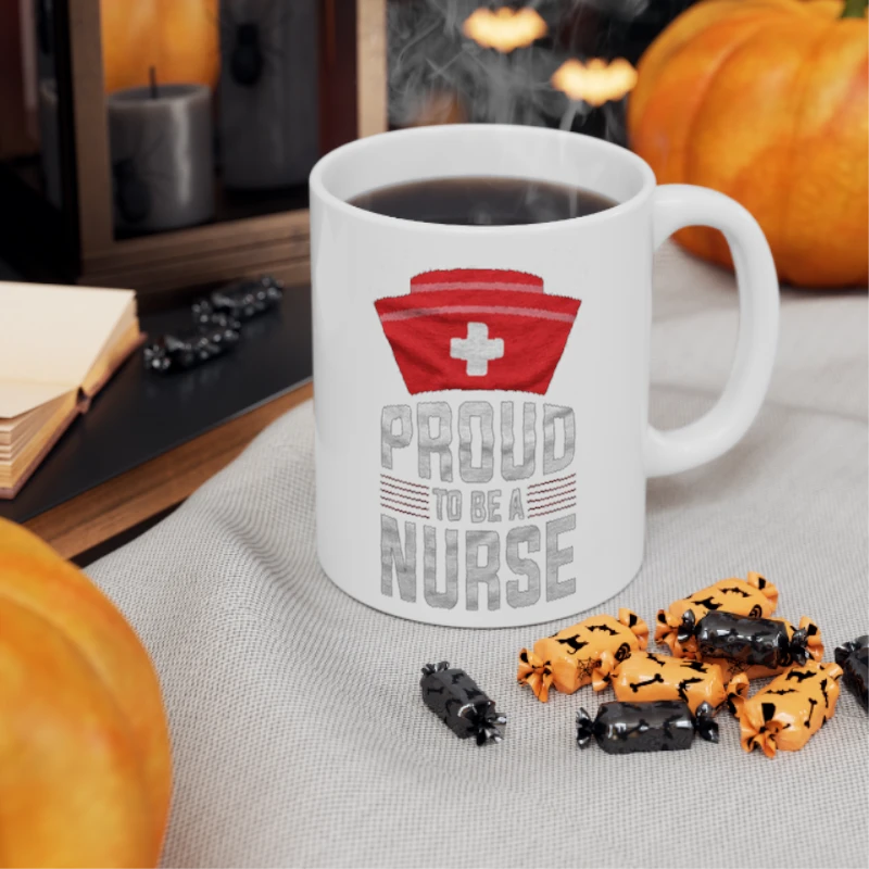 Proud To Be A Nurse Clipart, Nursing Pride Graphic, Nurse Design- - Ceramic Coffee Cup, 11oz