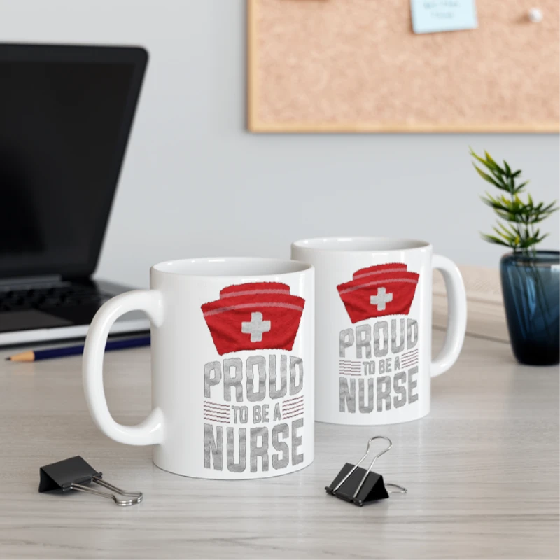 Proud To Be A Nurse Clipart, Nursing Pride Graphic, Nurse Design- - Ceramic Coffee Cup, 11oz