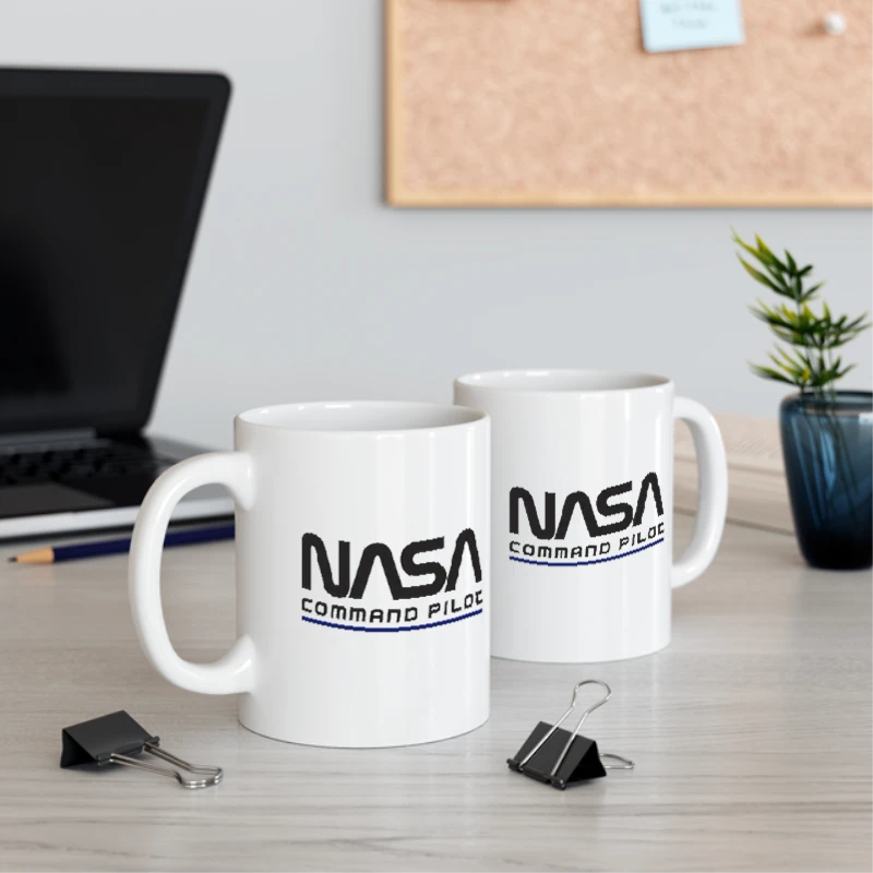 Nasa Command Pilot Design, Nasa Funny Pilot Graphic- - Ceramic Coffee Cup, 11oz