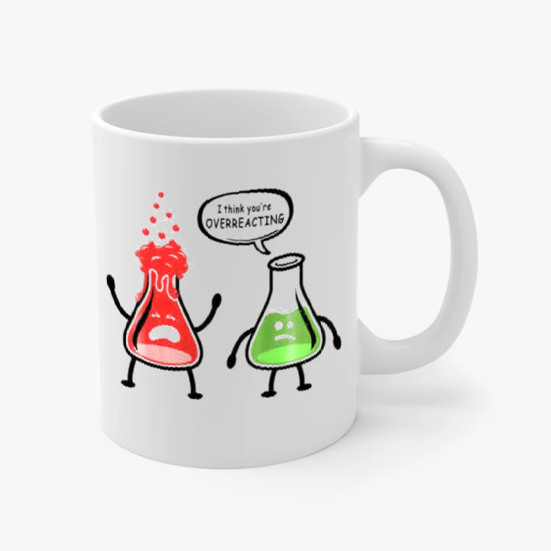 Funny Science clipart, I  think it is Overreacting Design, Nerd you're Chemistry think Graphic- - Ceramic Coffee Cup, 11oz