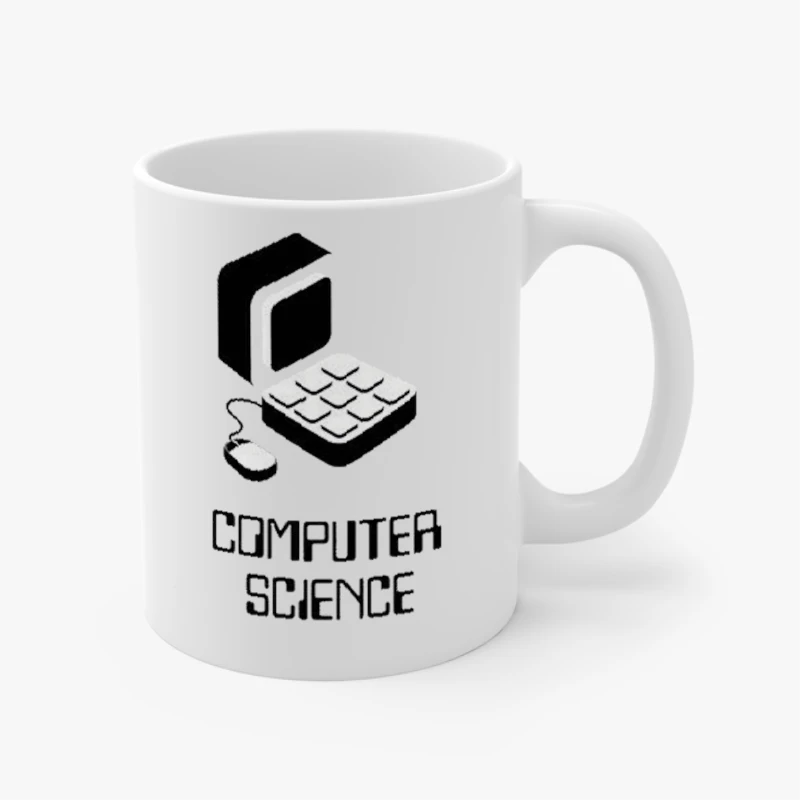 Computer Science Old School PC, Coder Funny clipart, Computer clipart- - Ceramic Coffee Cup, 11oz