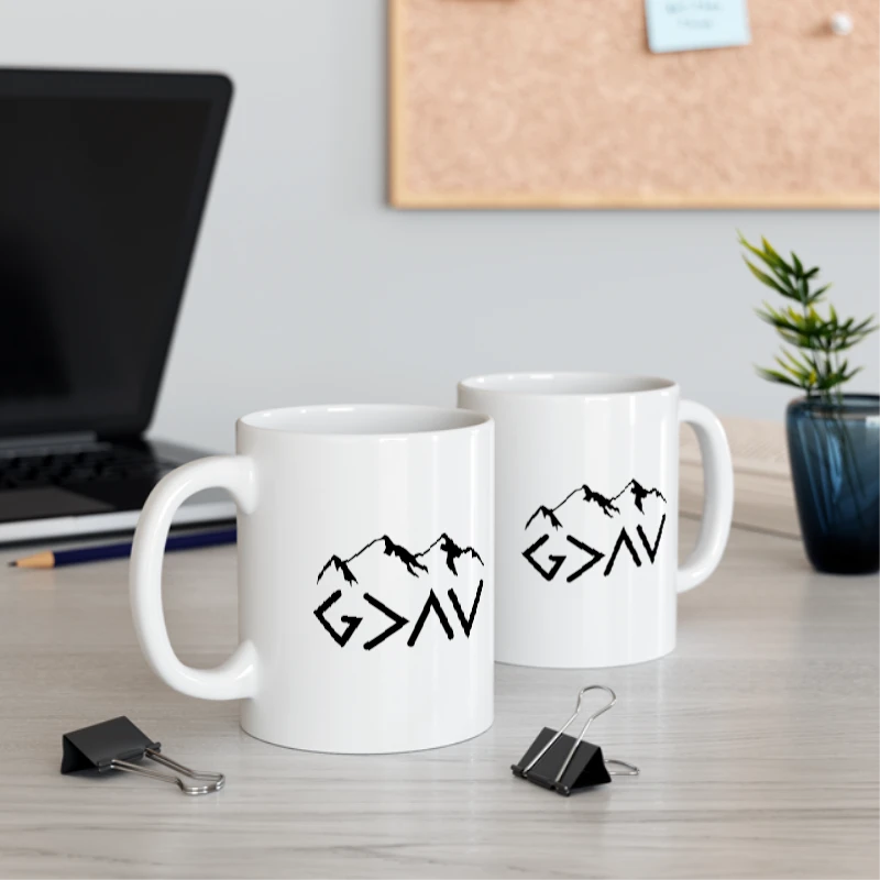 God Is Greater, Christian, God For Women, God For Men, God Is Greater Than The Highs And Lows- - Ceramic Coffee Cup, 11oz